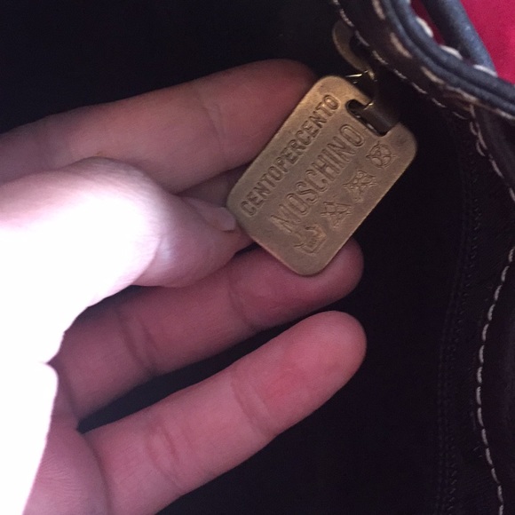 Authentic Moschino Lettered Strap Mini Bucket - Picture 4 of 7